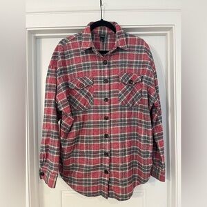 Wild Fable Red and Blue Plaid Flannel Shirt